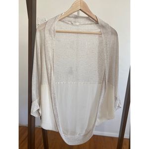 Cream kimono-style cover up